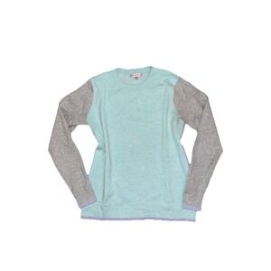 Peter Millar Block Color Blue Julia Crew Neck Pull Over Sweater Women's Small